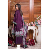 Rangreza Printed Lawn 3 Piece Un-Stitched Suit Vol-09 - ZS 07 - test-store-for-chase-value