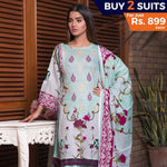 Rangreza Printed Lawn 3 Piece Un-Stitched Suit Vol-09 - ZS 05 - test-store-for-chase-value