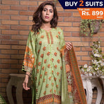 Rangreza Printed Lawn 3 Piece Un-Stitched Suit Vol-09 - ZS 09 - test-store-for-chase-value