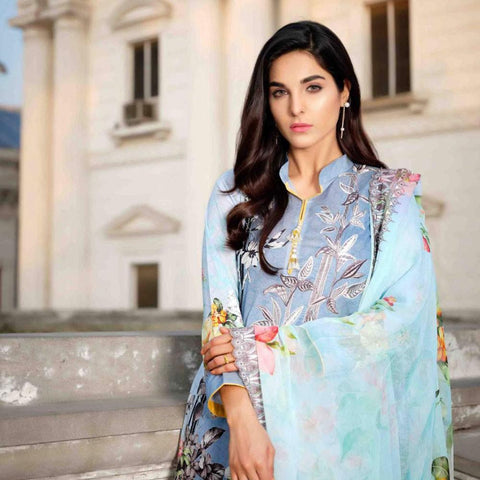 Royal Legacy Embroidered Lawn 3 Piece Un-Stitched Suit - 4442 A - test-store-for-chase-value