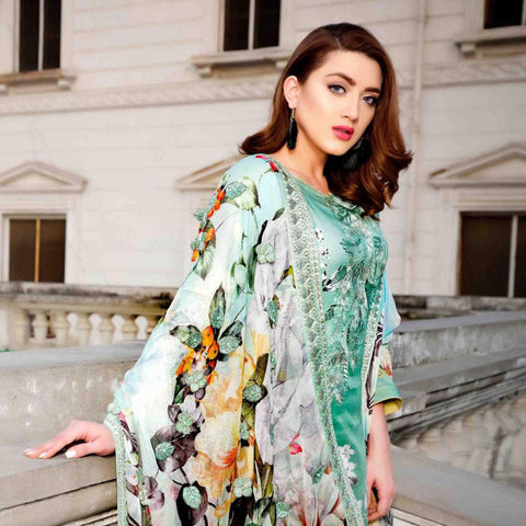 Royal Legacy Embroidered Lawn 3 Piece Un-Stitched Suit - 4442 B - test-store-for-chase-value