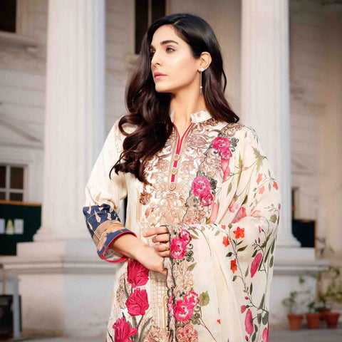 Royal Legacy Embroidered Lawn 3 Piece Un-Stitched Suit - 4447 A - test-store-for-chase-value