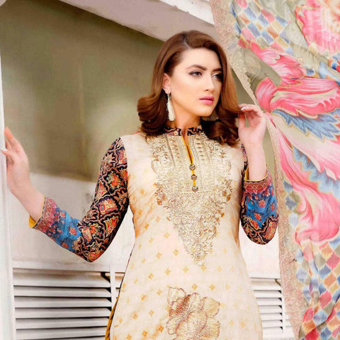 Royal Legacy Embroidered Lawn 3 Piece Un-Stitched Suit - 4450 A - test-store-for-chase-value