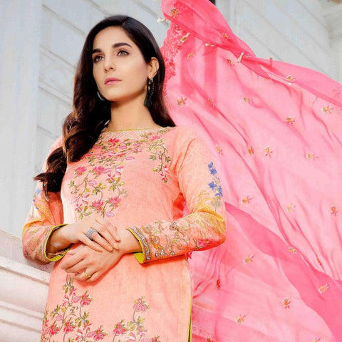 Royal Legacy Embroidered Lawn 3 Piece Un-Stitched Suit - 4452 A - test-store-for-chase-value
