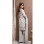 Amani Chikan Kari Embroidered Designer Lawn 3 Piece Un-Stitched Suit - 2 A - test-store-for-chase-value