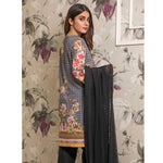 Amani Chikan Kari Embroidered Designer Lawn 3 Piece Un-Stitched Suit - 1 B - test-store-for-chase-value