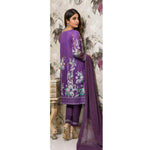 Amani Chikan Kari Embroidered Designer Lawn 3 Piece Un-Stitched Suit - 3 A - test-store-for-chase-value