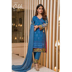 Amani Chikan Kari Embroidered Designer Lawn 3 Piece Un-Stitched Suit - 4 B - test-store-for-chase-value