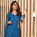 Amani Chikan Kari Embroidered Designer Lawn 3 Piece Un-Stitched Suit - 4 B - test-store-for-chase-value