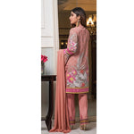 Amani Chikan Kari Embroidered Designer Lawn 3 Piece Un-Stitched Suit - 5 A - test-store-for-chase-value