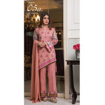 Amani Chikan Kari Embroidered Designer Lawn 3 Piece Un-Stitched Suit - 5 A - test-store-for-chase-value