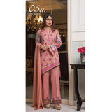 Amani Chikan Kari Embroidered Designer Lawn 3 Piece Un-Stitched Suit - 5 A - test-store-for-chase-value