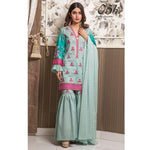 Amani Chikan Kari Embroidered Designer Lawn 3 Piece Un-Stitched Suit - 5 B - test-store-for-chase-value