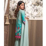 Amani Chikan Kari Embroidered Designer Lawn 3 Piece Un-Stitched Suit - 5 B - test-store-for-chase-value