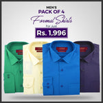 Men's Formal Shirt Pack Of 4 - test-store-for-chase-value