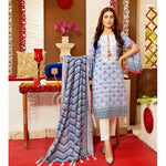 Amna Sohail Imperial Reflections Embroidered Lawn 3 Piece Un-Stitched Suit - 4590 A - test-store-for-chase-value