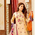 Amna Sohail Imperial Reflections Embroidered Lawn 3 Piece Un-Stitched Suit - 4591 B - test-store-for-chase-value