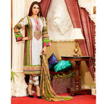 Amna Sohail Imperial Reflections Embroidered Lawn 3 Piece Un-Stitched Suit - 4592 B - test-store-for-chase-value
