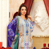 Amna Sohail Imperial Reflections Embroidered Lawn 3 Piece Un-Stitched Suit - 4593 A - test-store-for-chase-value