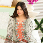 Iraar Luxurious Pearl Collection Embroidered Lawn 3 Piece Un-Stitched Suit - 2 - test-store-for-chase-value