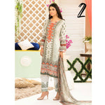 Iraar Luxurious Pearl Collection Embroidered Lawn 3 Piece Un-Stitched Suit - 2 - test-store-for-chase-value