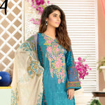 Iraar Luxurious Pearl Collection Embroidered Lawn 3 Piece Un-Stitched Suit - 4 A - test-store-for-chase-value