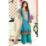 Iraar Luxurious Pearl Collection Embroidered Lawn 3 Piece Un-Stitched Suit - 4 A - test-store-for-chase-value