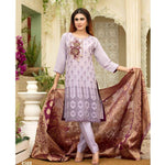 Famininity Schiffli Embroidered Lawn 3 Piece Un-Stitched Suit - 4588 - test-store-for-chase-value