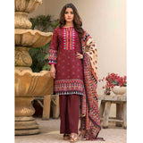 BS Printed Lawn Collection 3 Piece Un-Stitched Suit - 6 - test-store-for-chase-value