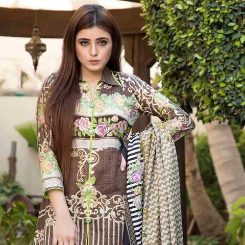 BS Printed Lawn Collection 3 Piece Un-Stitched Suit - 8 - test-store-for-chase-value