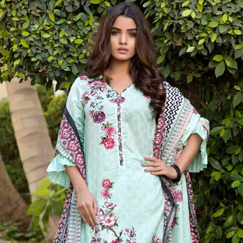 BS Printed Lawn Collection 3 Piece Un-Stitched Suit - 10 - test-store-for-chase-value