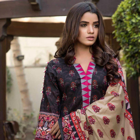 BS Printed Lawn Collection 3 Piece Un-Stitched Suit - 12 - test-store-for-chase-value