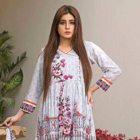BS Printed Lawn Collection 3 Piece Un-Stitched Suit - 16 - test-store-for-chase-value