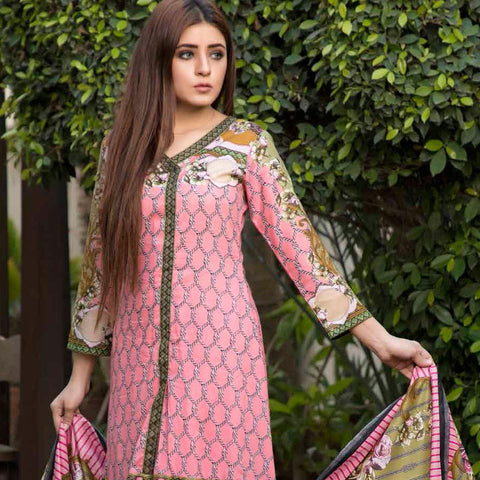 BS Printed Lawn Collection 3 Piece Un-Stitched Suit - 19 - test-store-for-chase-value