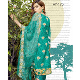 Afreen Embroidered Lawn 3 Piece Un-Stitched Suit - AY-125 - test-store-for-chase-value