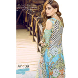 Afreen Embroidered Lawn 3 Piece Un-Stitched Suit - AY-139 A - test-store-for-chase-value