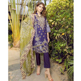 Afreen Embroidered Lawn 3 Piece Un-Stitched Suit - DA-108 - test-store-for-chase-value