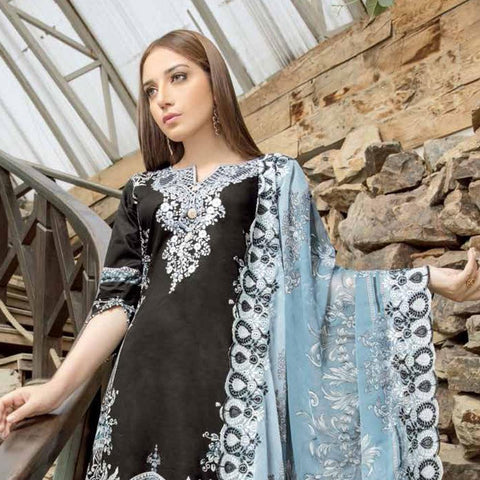 Afreen Embroidered Lawn 3 Piece Un-Stitched Suit - EKR-107 - test-store-for-chase-value