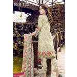 Afreen Embroidered Lawn 3 Piece Un-Stitched Suit - EKR-122 B - test-store-for-chase-value