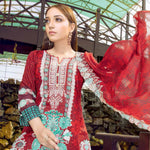 Afreen Embroidered Lawn 3 Piece Un-Stitched Suit - EKR-126 - test-store-for-chase-value