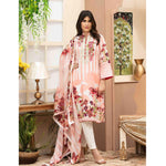 Amna Sohail Pure Decadence Embroidered Lawn 3 Piece Un-Stitched Suit - 4550 A - test-store-for-chase-value