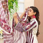 Amna Sohail Pure Decadence Embroidered Lawn 3 Piece Un-Stitched Suit - 4550 B - test-store-for-chase-value