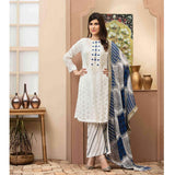 Amna Sohail Pure Decadence Embroidered Lawn 3 Piece Un-Stitched Suit - 4551 A - test-store-for-chase-value