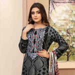 Amna Sohail Pure Decadence Embroidered Lawn 3 Piece Un-Stitched Suit - 4551 B - test-store-for-chase-value