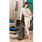Amna Sohail Pure Decadence Embroidered Lawn 3 Piece Un-Stitched Suit - 4553 A - test-store-for-chase-value