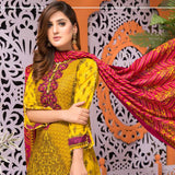 Mughal Bagh Embroidered Lawn 3 Piece Un-Stitched Suit - AY-172 B - test-store-for-chase-value