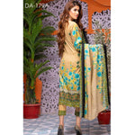 Mughal Bagh Embroidered Lawn 3 Piece Un-Stitched Suit - DA-179 A - test-store-for-chase-value