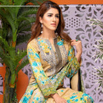 Mughal Bagh Embroidered Lawn 3 Piece Un-Stitched Suit - DA-179 A - test-store-for-chase-value