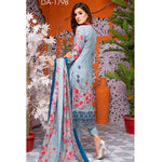 Mughal Bagh Embroidered Lawn 3 Piece Un-Stitched Suit - DA-179 B - test-store-for-chase-value