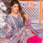 Mughal Bagh Embroidered Lawn 3 Piece Un-Stitched Suit - EKR-178 A - test-store-for-chase-value